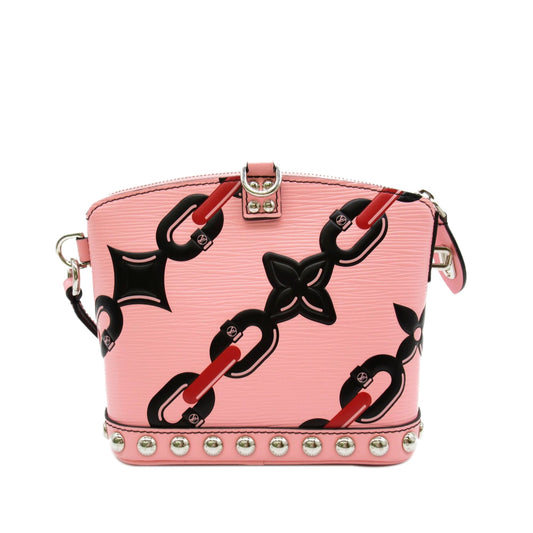 LOUIS VUITTON Epi Chain Flower Mini Lockit Handbag