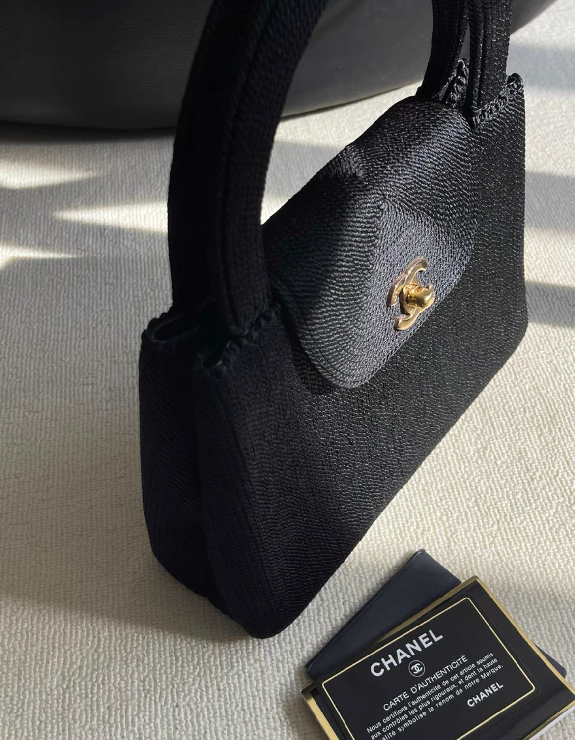 CHANEL ROPED SILK RAFFIA MINI KELLY BAG EVENING 1997 24K GOLD HARDWARE