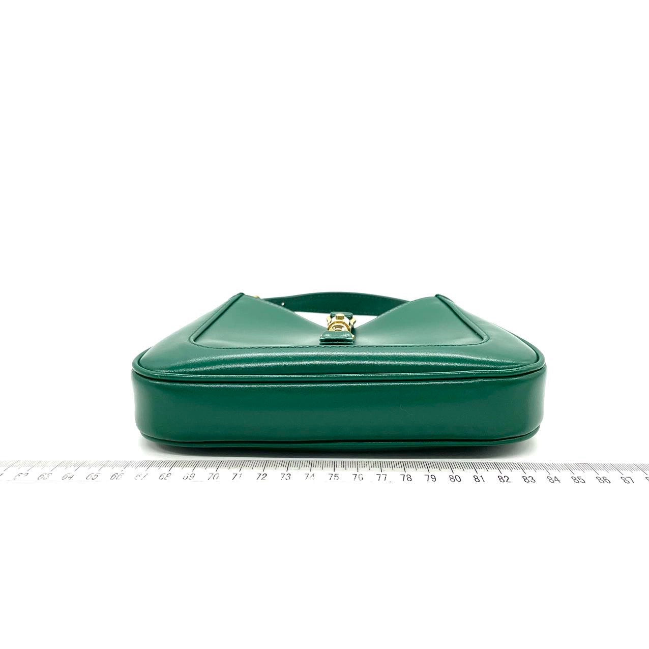 Gucci Jackie 1961 Mini Handbag in Green Leather with Adjustable Strap
