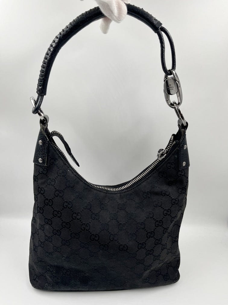 Gucci Leather Canvas Shoulder Bag Style 18