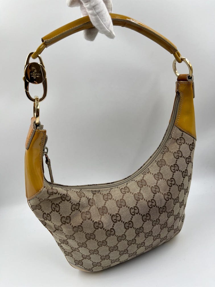 Gucci Leather Canvas Shoulder Bag Style 13