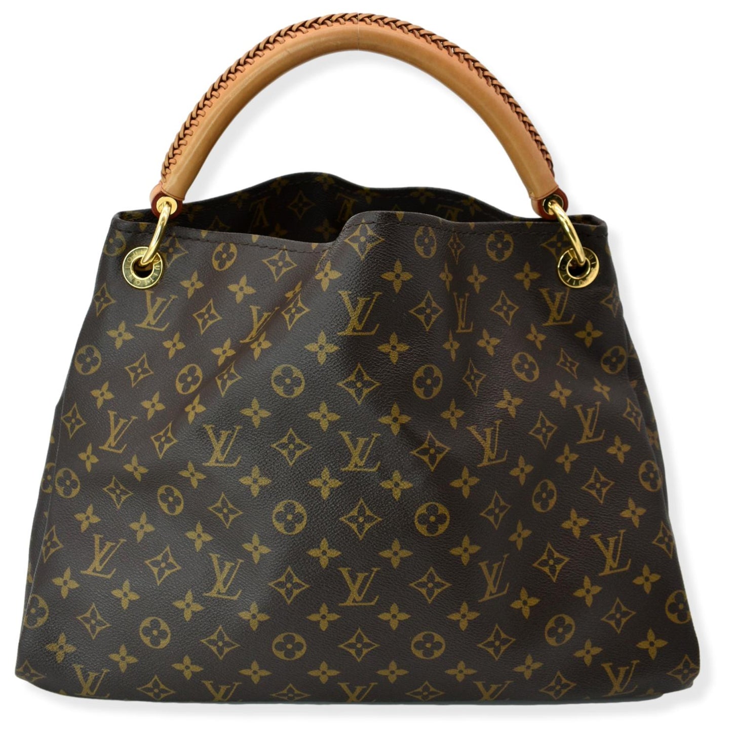 Louis Vuitton Artsy MM Monogram Canvas Hobo Bag Brown