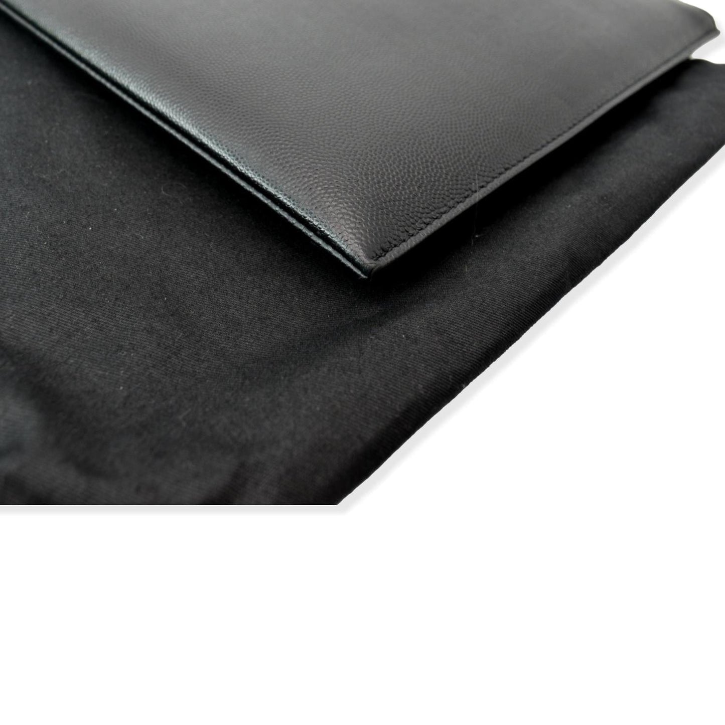Saint Laurent Grain Leather Pouch Black