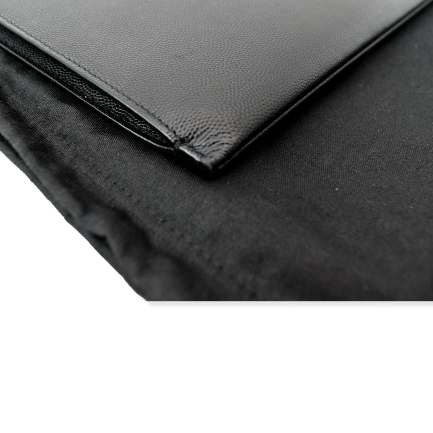 Saint Laurent Grain Leather Pouch Black