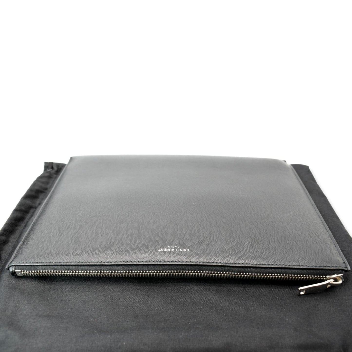 Saint Laurent Grain Leather Pouch Black