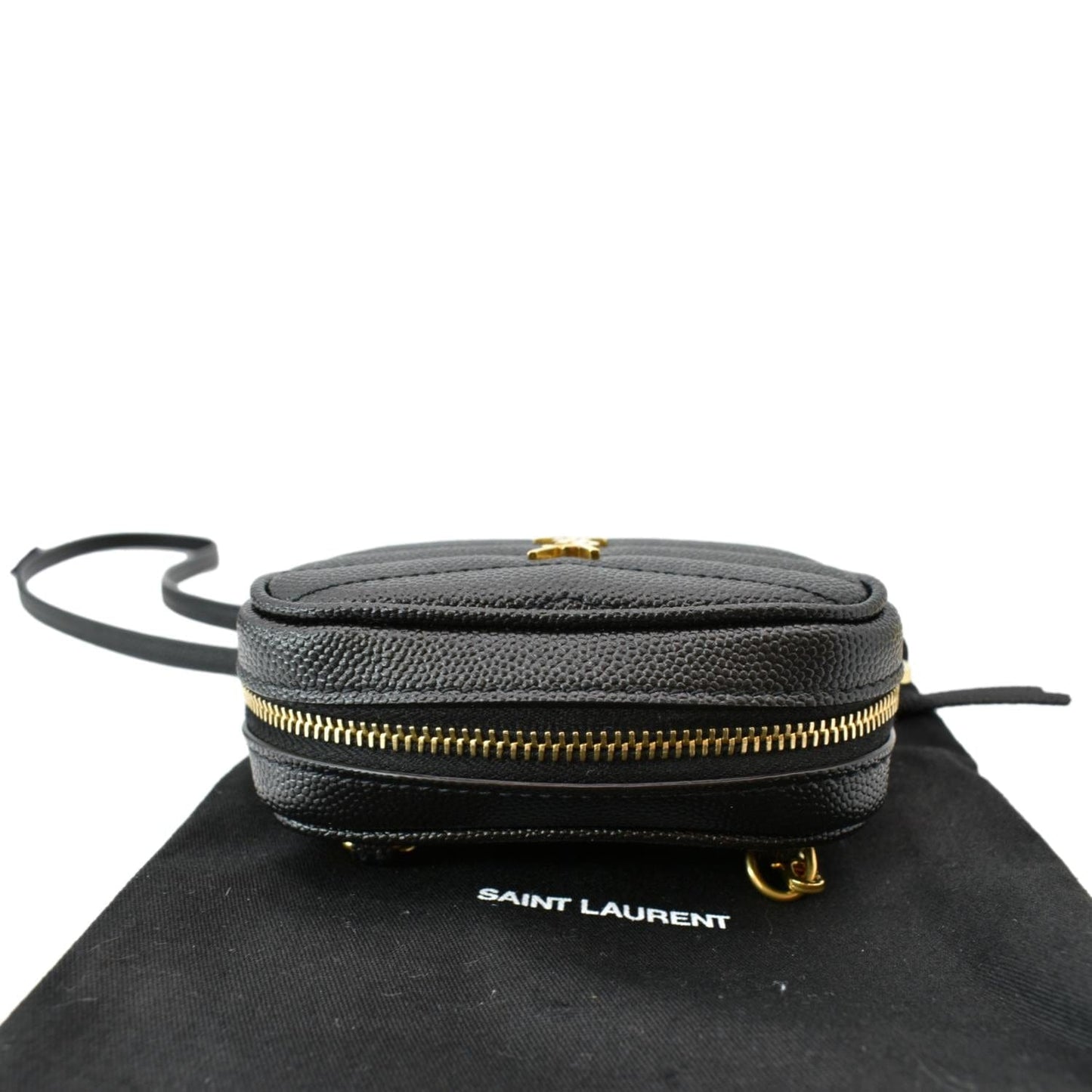 SAINT LAURENT Lou Leather Crossbody Bag Black