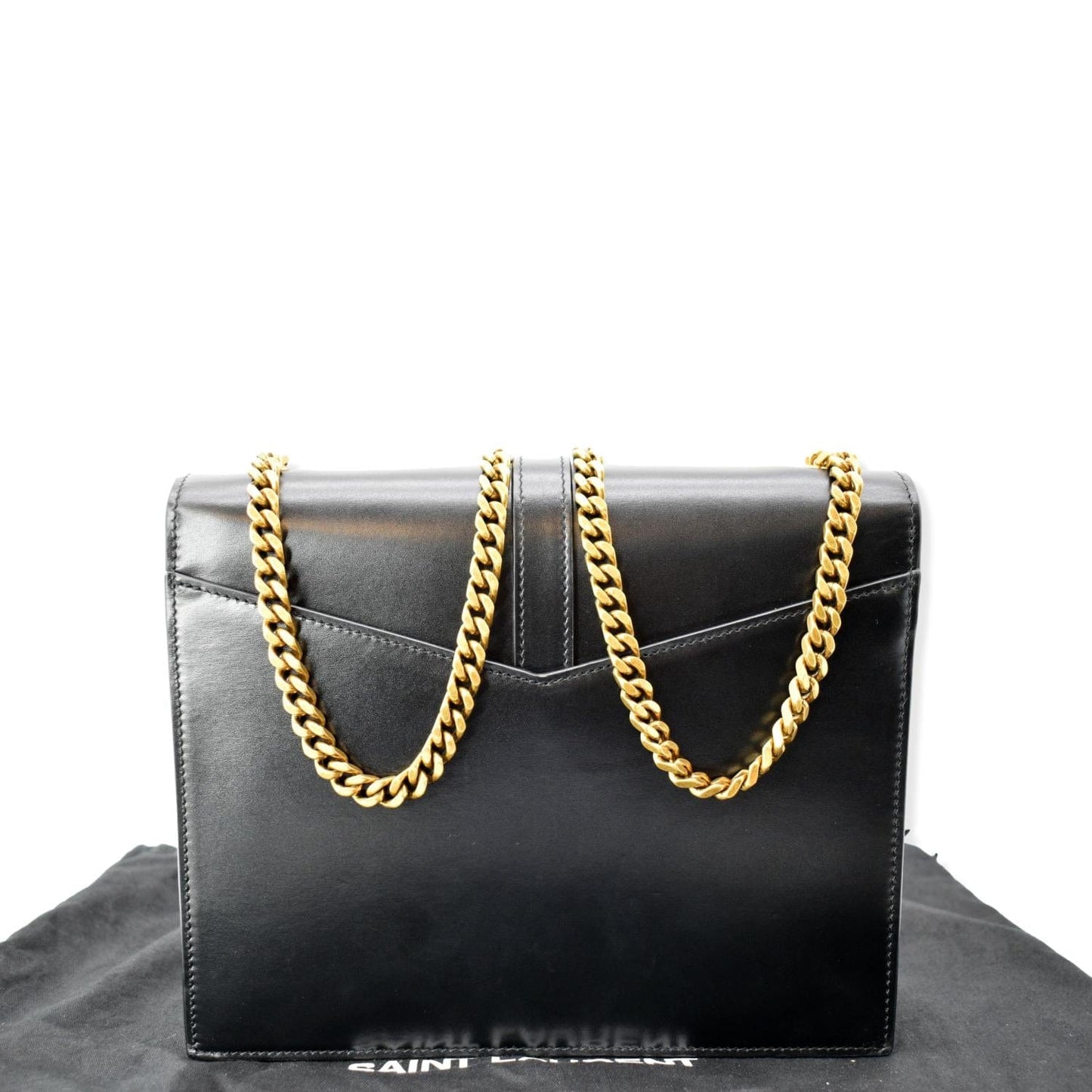 SAINT LAURENT Sulpice Medium Monogram Clasp Shoulder Bag Black