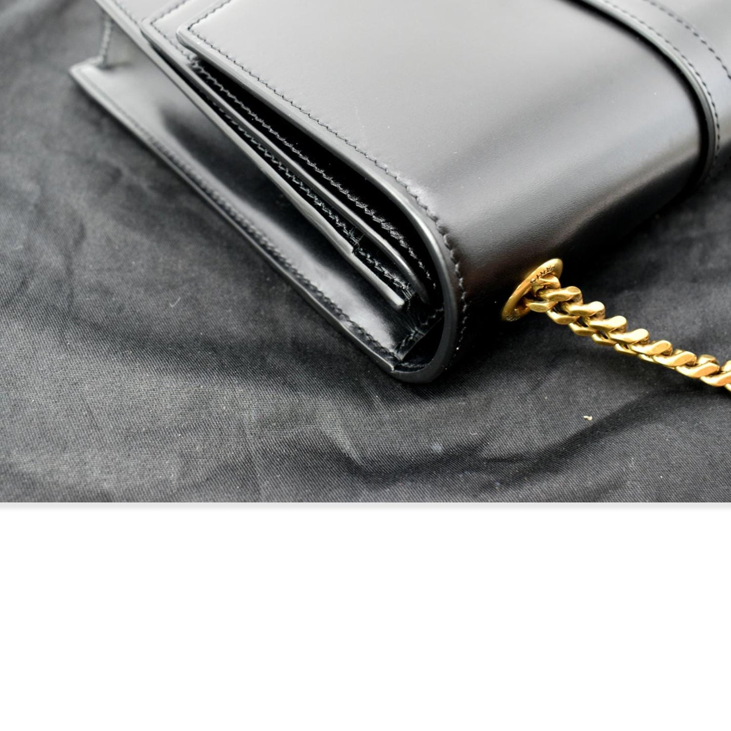SAINT LAURENT Sulpice Medium Monogram Clasp Shoulder Bag Black