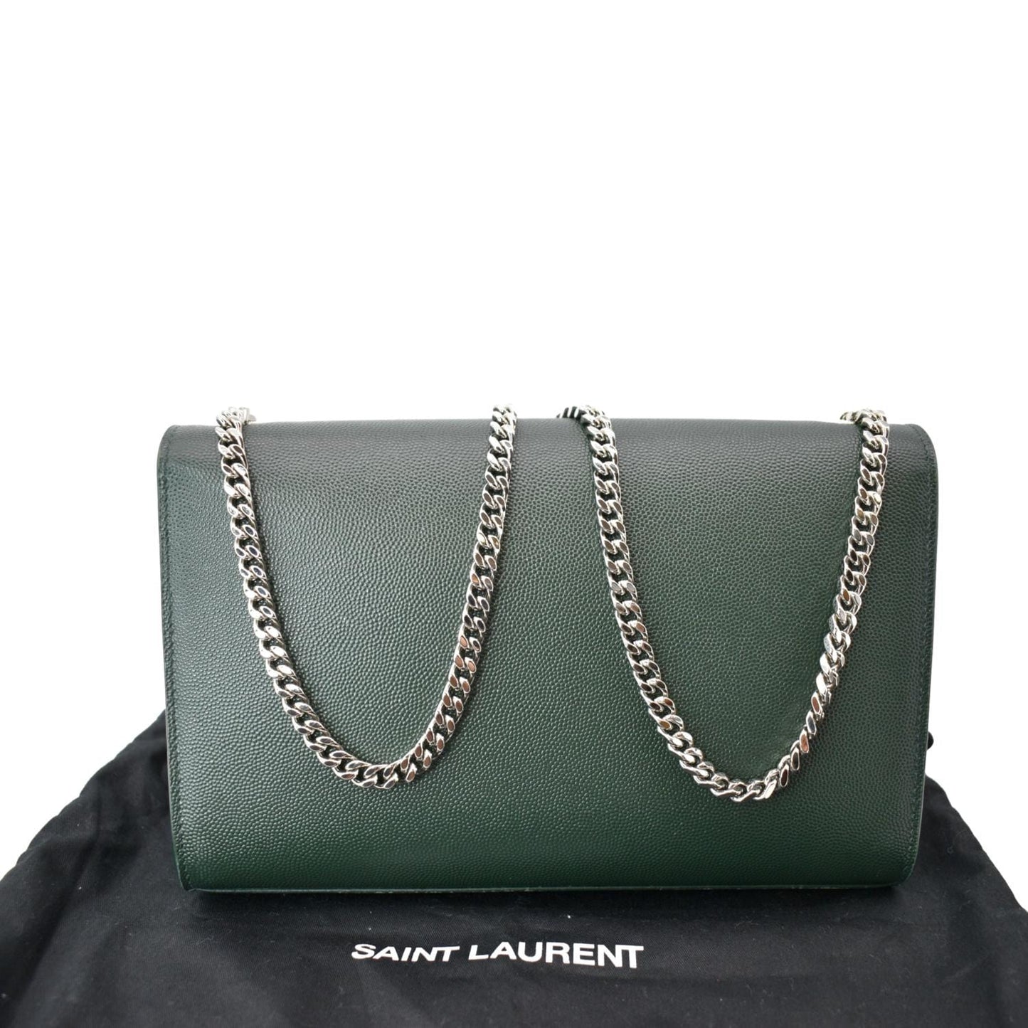 SAINT LAURENT Kate Medium Leather Crossbody Bag Green