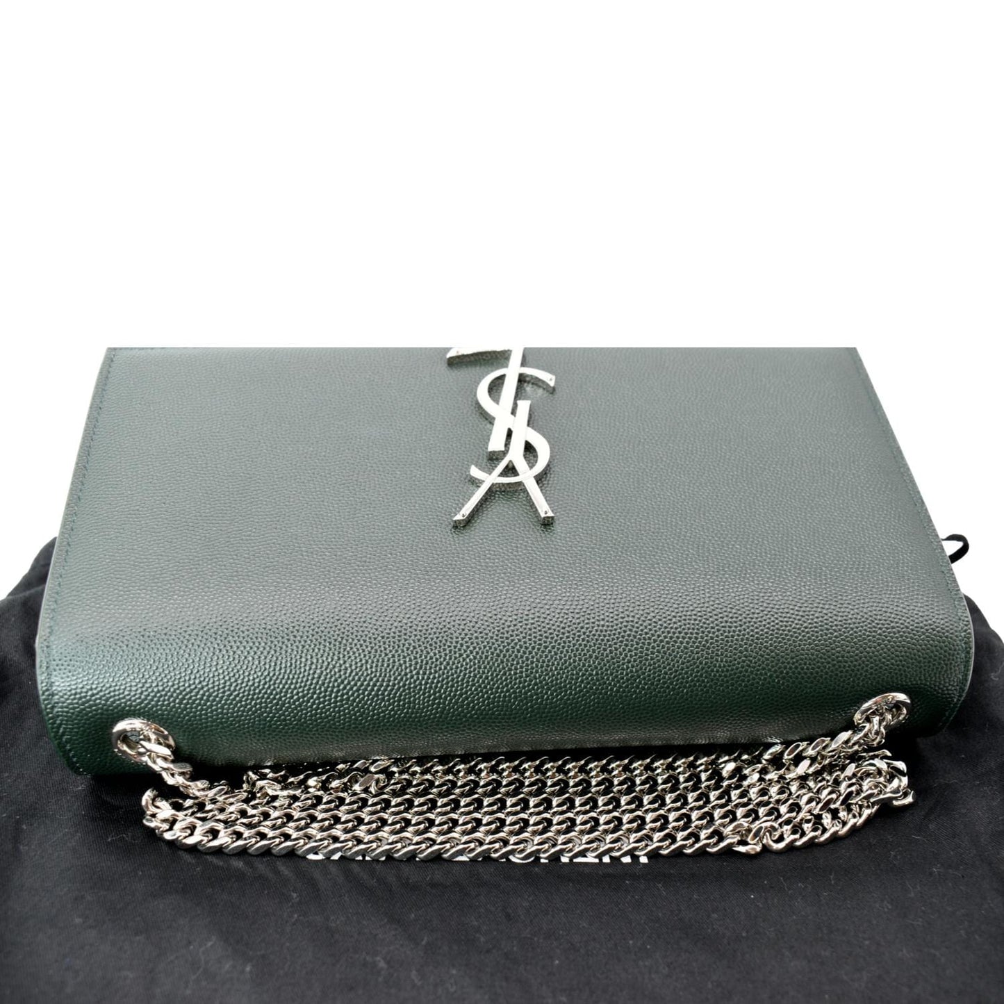 SAINT LAURENT Kate Medium Leather Crossbody Bag Green