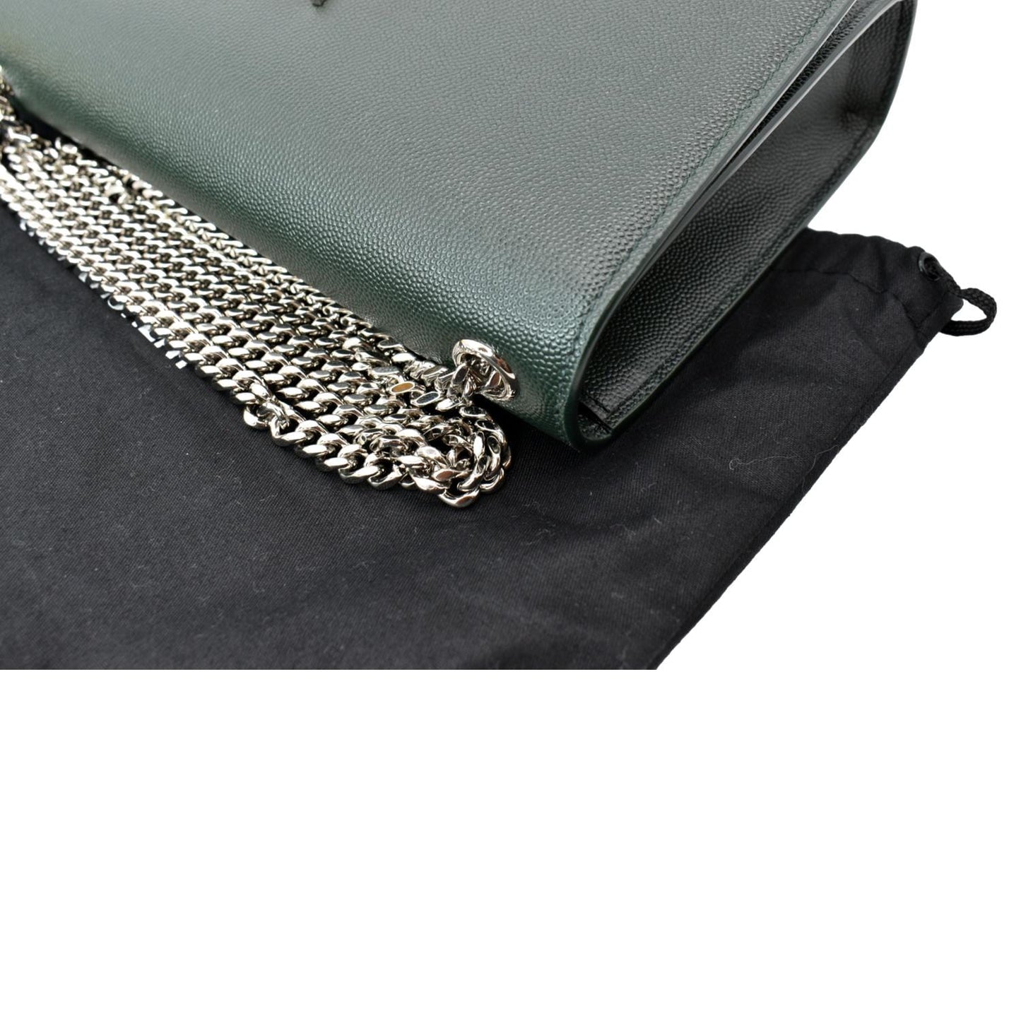 SAINT LAURENT Kate Medium Leather Crossbody Bag Green