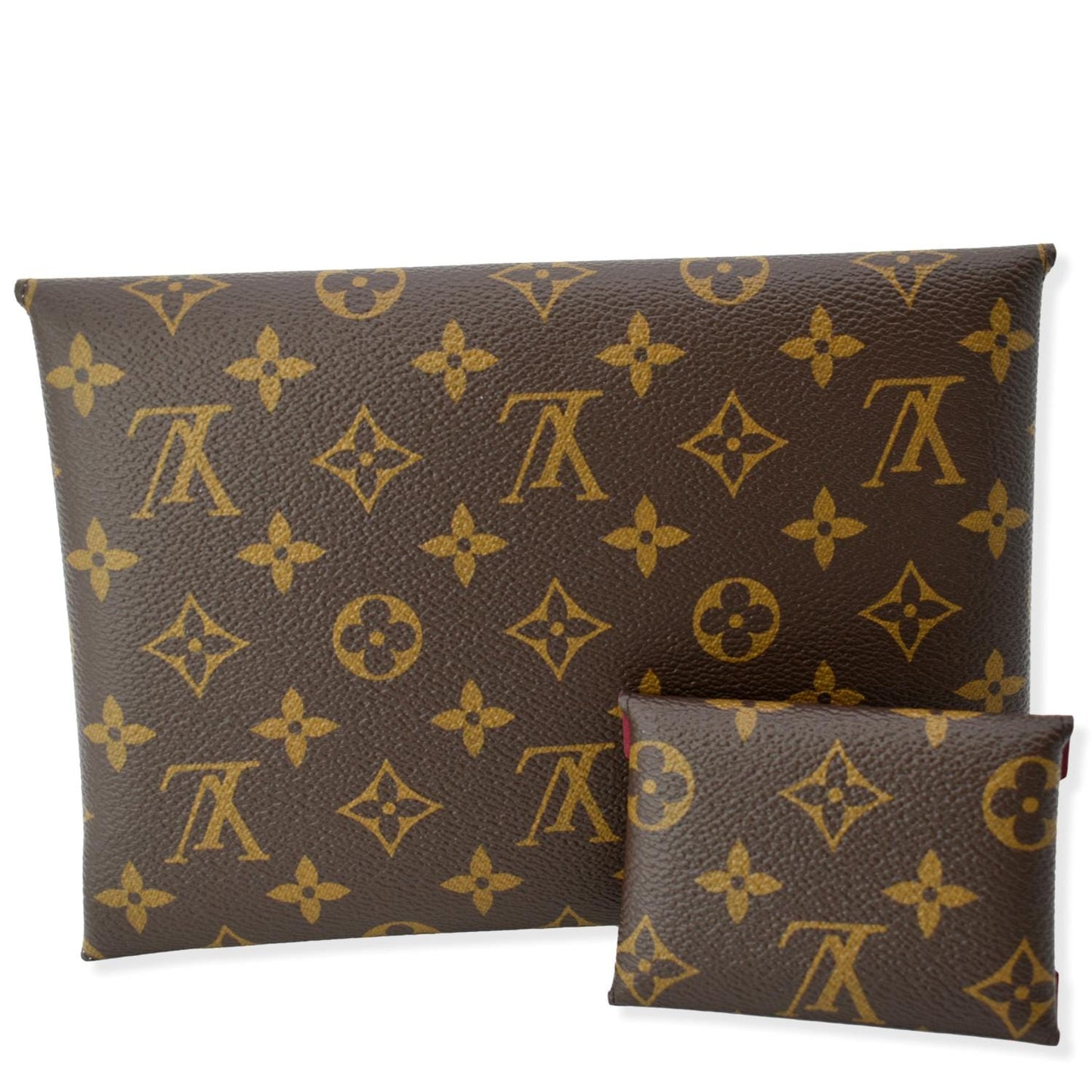 LOUIS VUITTON Kirigami Pochette Large Small Monogram Canvas Clutch Brown Hot Deals