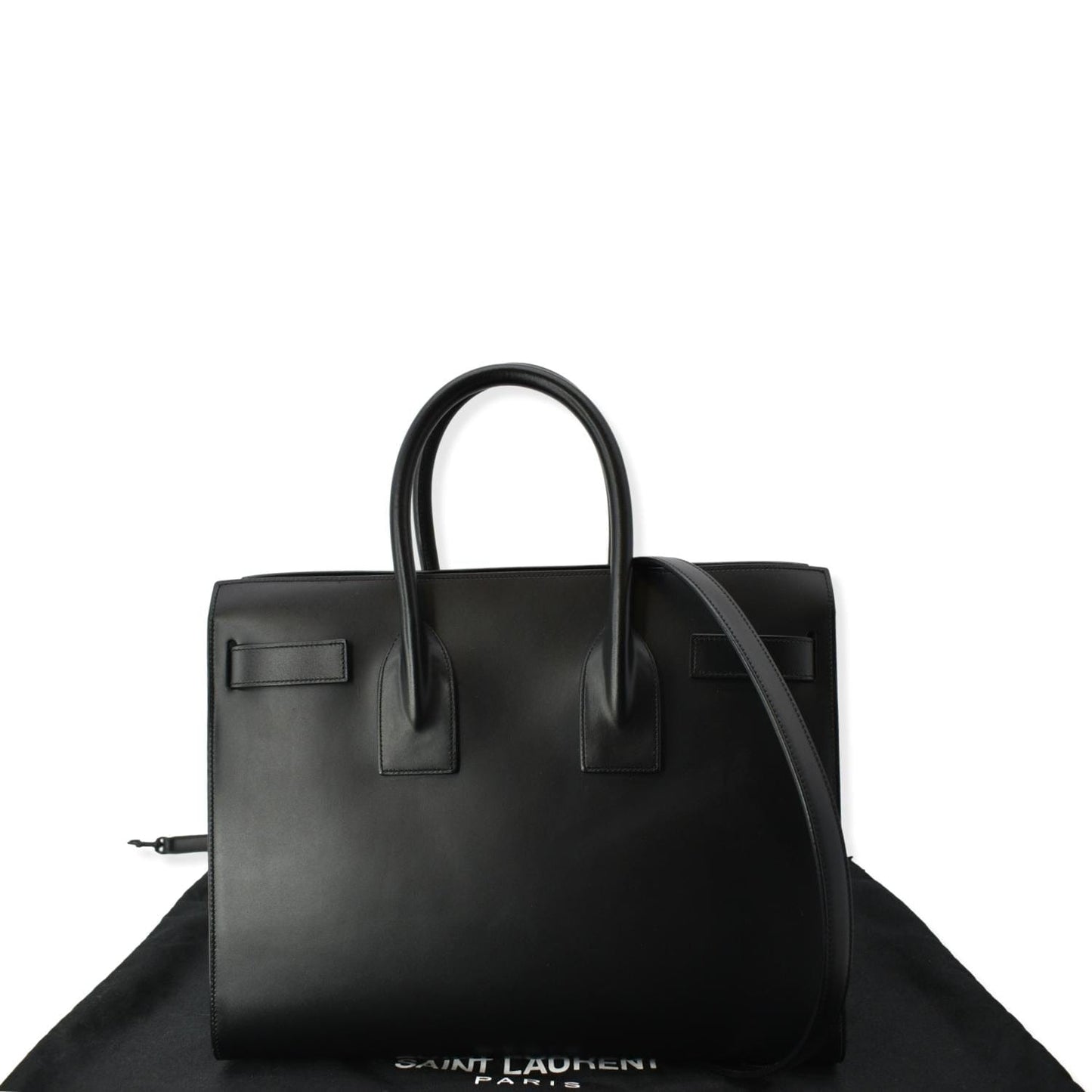 SAINT LAURENT Sac de Jour Leather Shoulder Bag Black