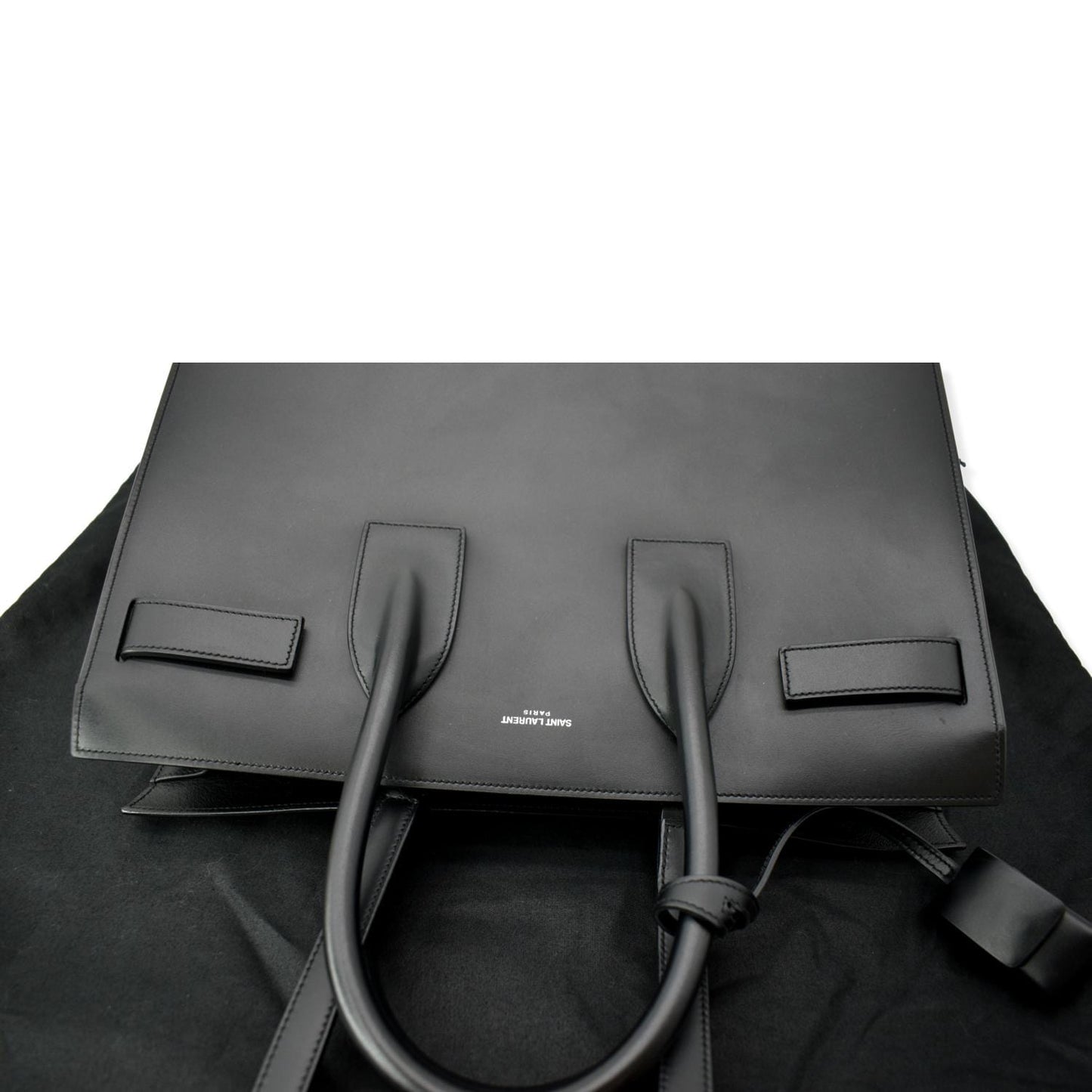 SAINT LAURENT Sac de Jour Leather Shoulder Bag Black