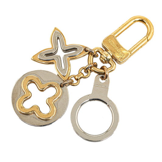 Gold Louis Vuitton Monogram Charm Key Chain Crossbody