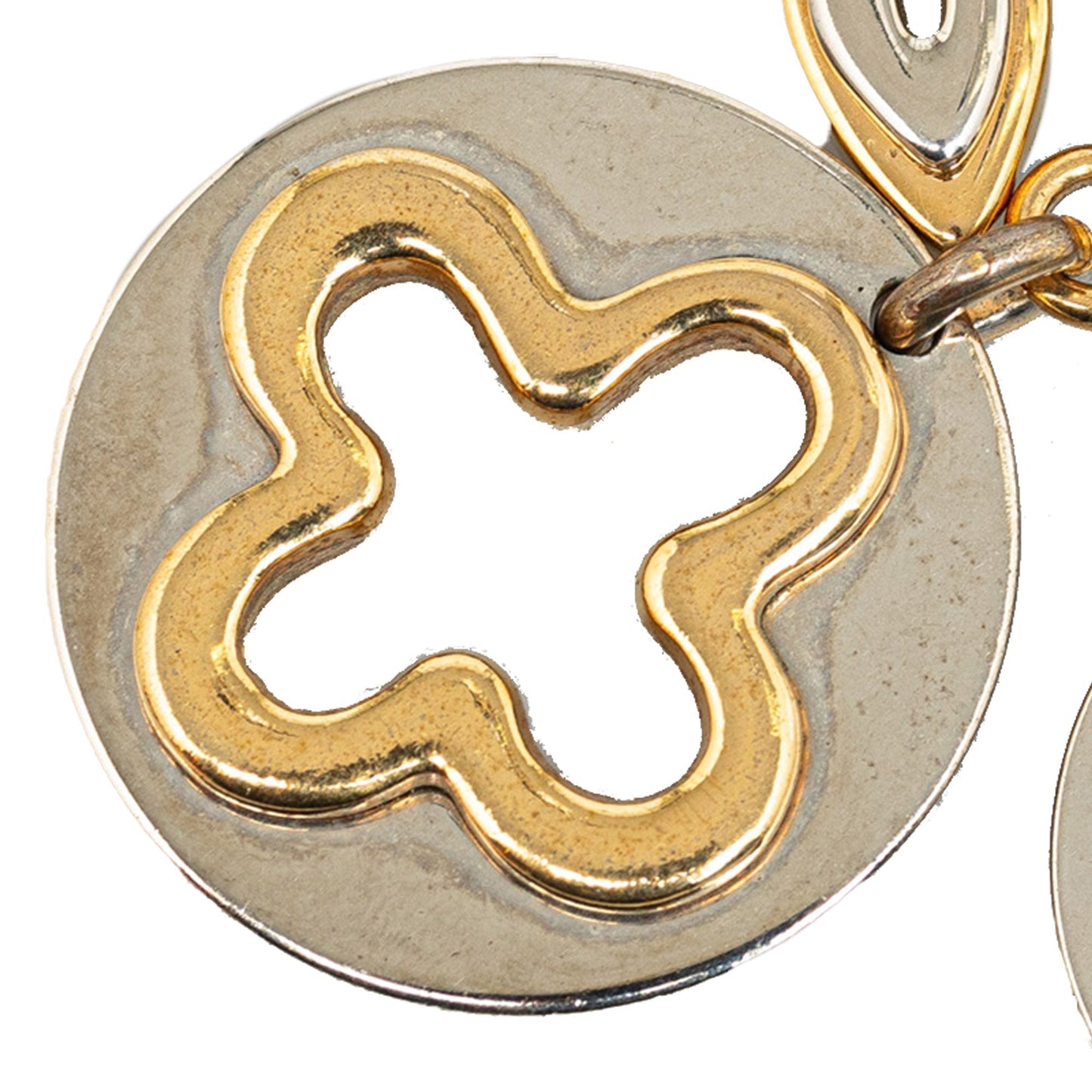 Gold Louis Vuitton Monogram Charm Key Chain Crossbody