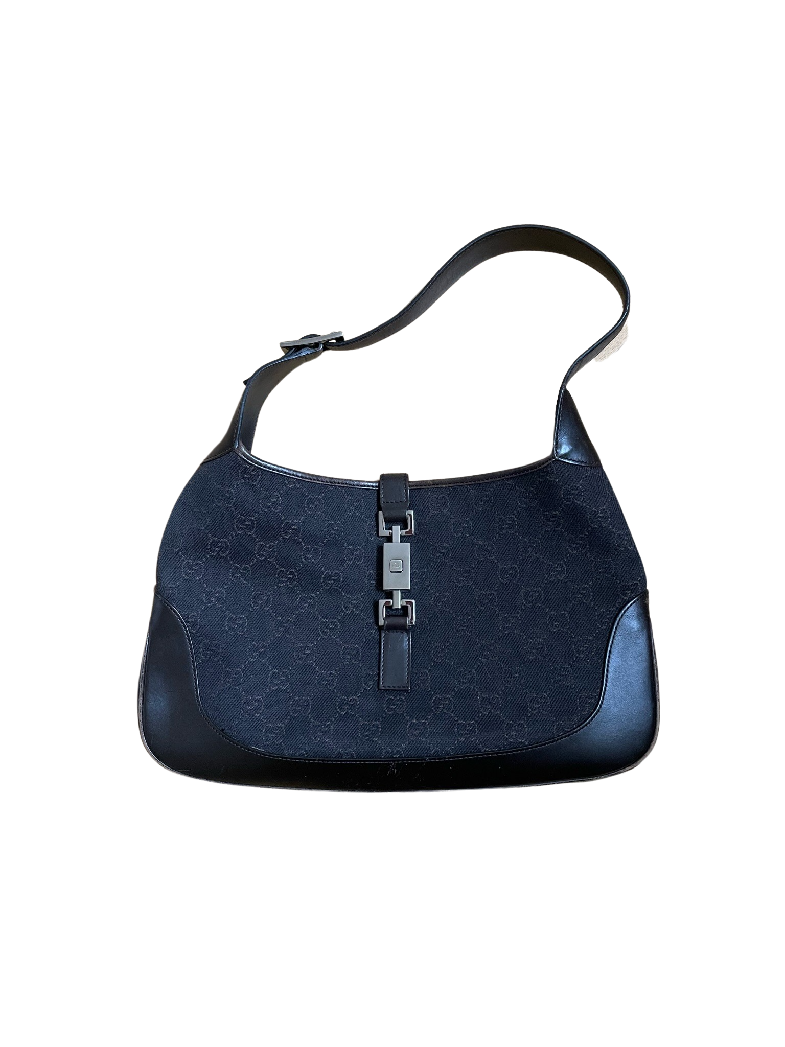 Gucci Lou Nylon Leather Shoulder Bag