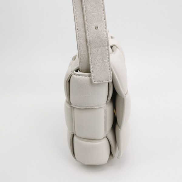 Bottega Veneta Padded Cassette White Leather Crossbody Bag