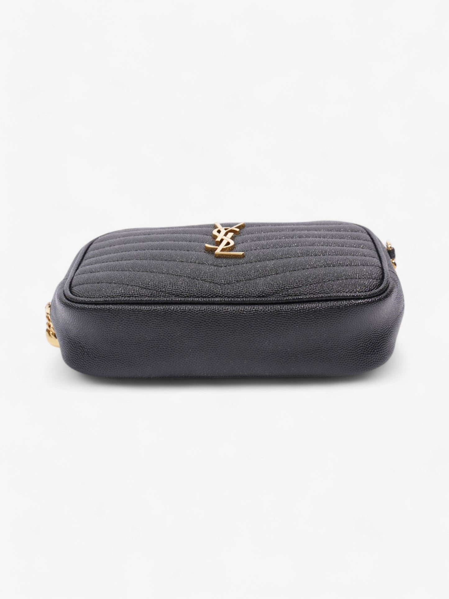 Saint Laurent Lou Camera Bag Black Grained Leather Mini