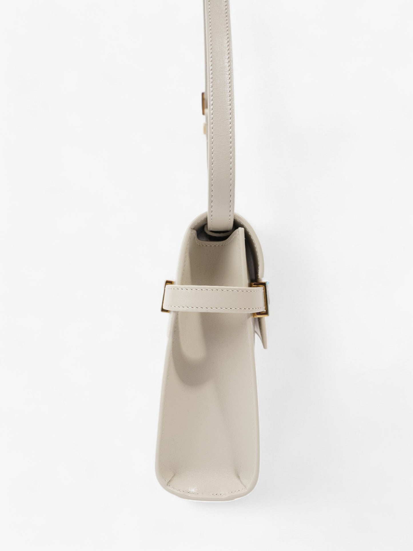 Saint Laurent Manhattan Blanc Calfskin Leather Small
