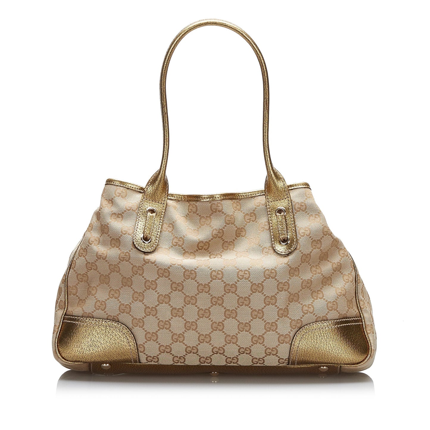 Gucci Princy Leather Canvas Tote Style 2