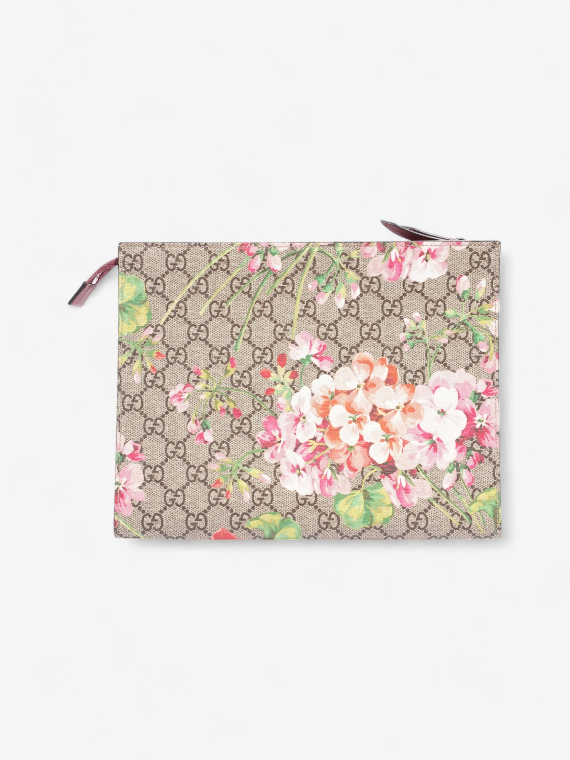 Gucci Blooms Zip Pouch GG Supreme / Bloom Coated Canvas Large
