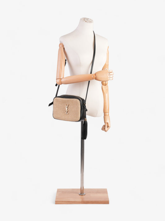 Saint Laurent Lou Camera Natural / Black Raffia
