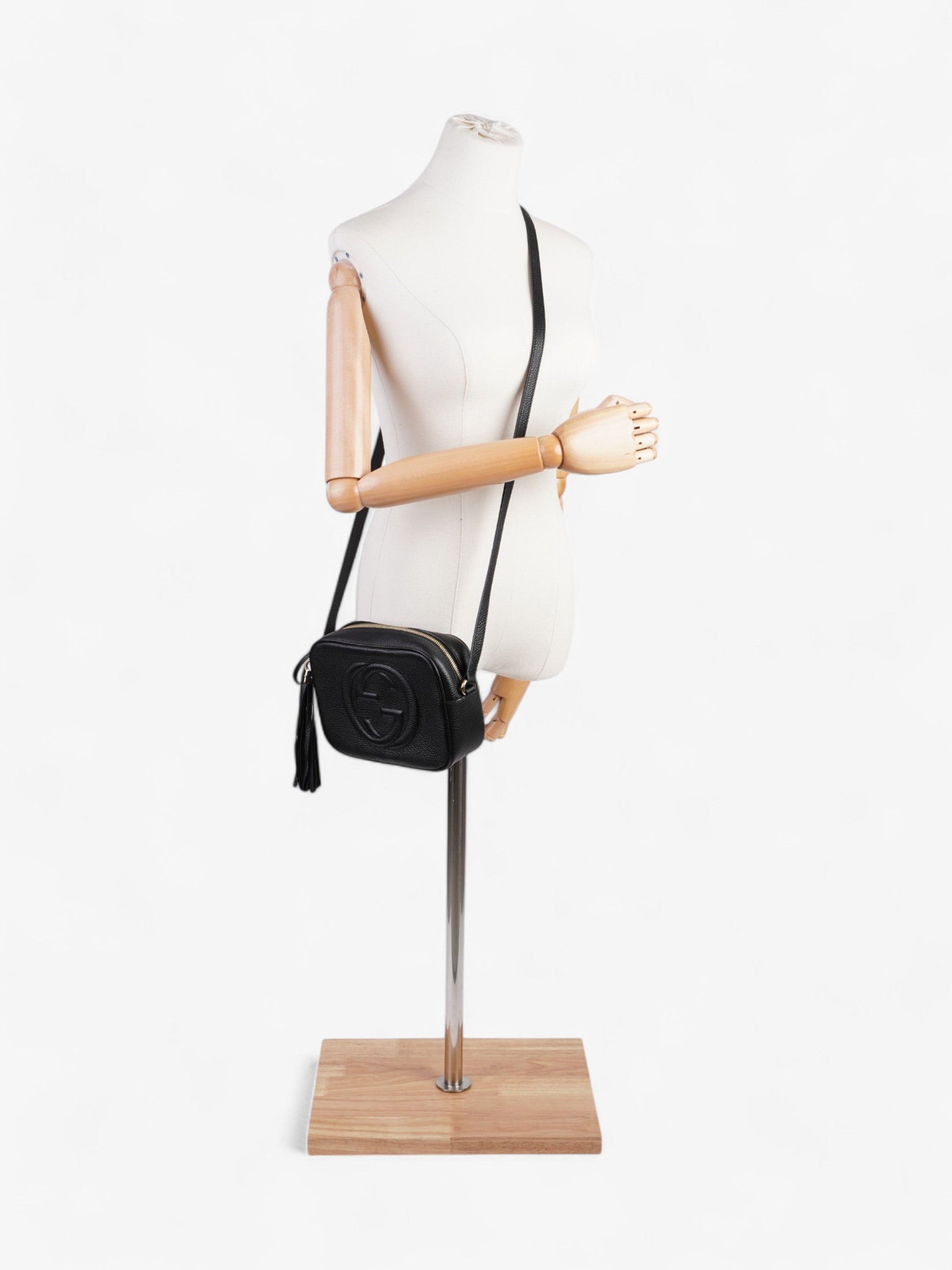 Gucci Soho Disco Bag Black Calfskin Leather Small
