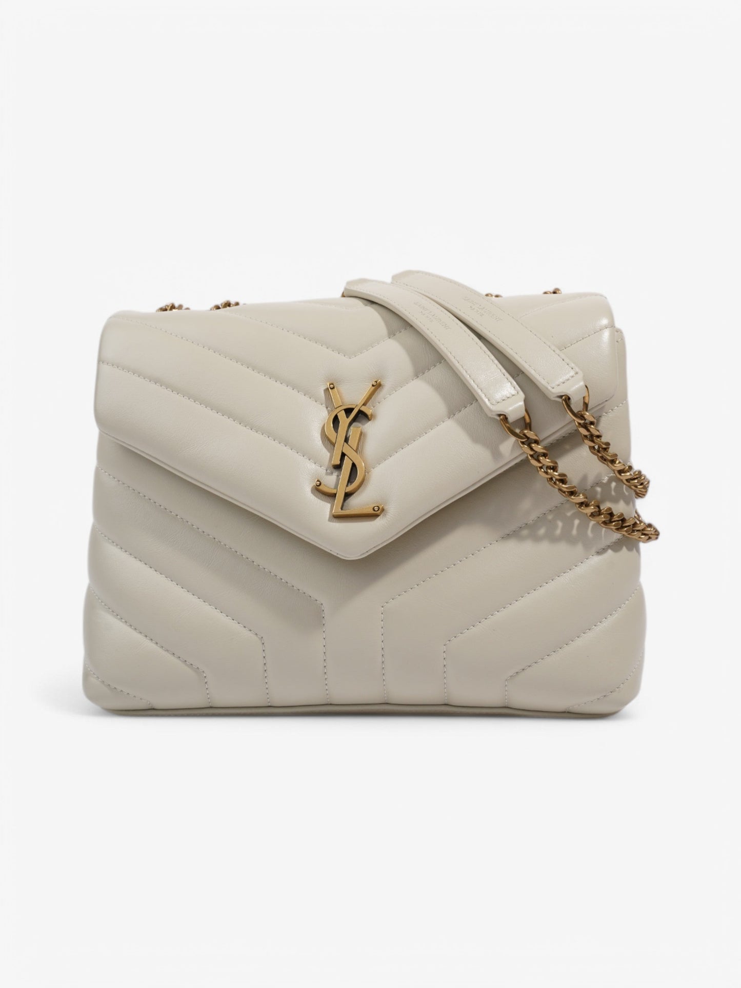 Saint Laurent LouLou White Leather Small