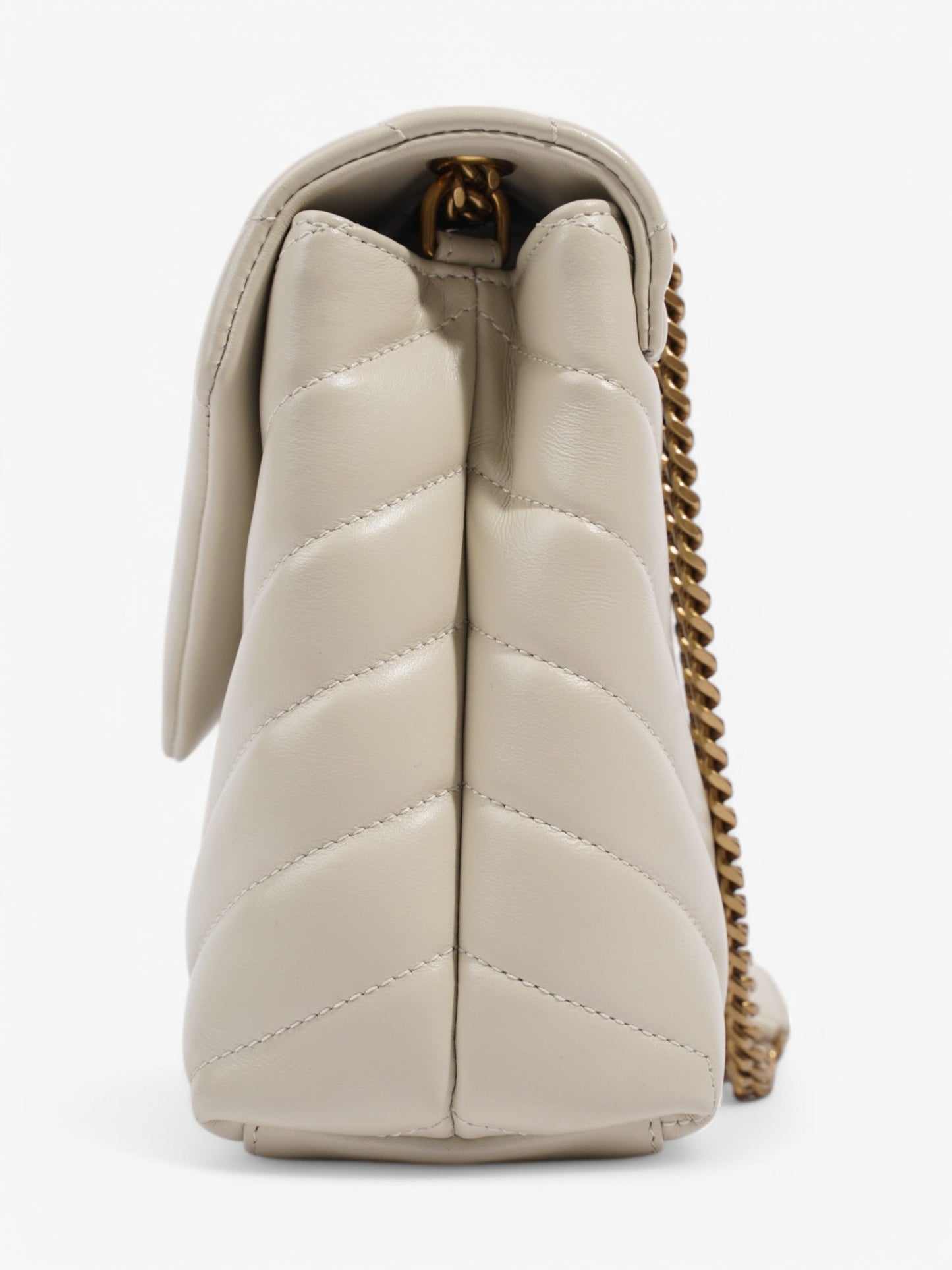 Saint Laurent LouLou White Leather Small