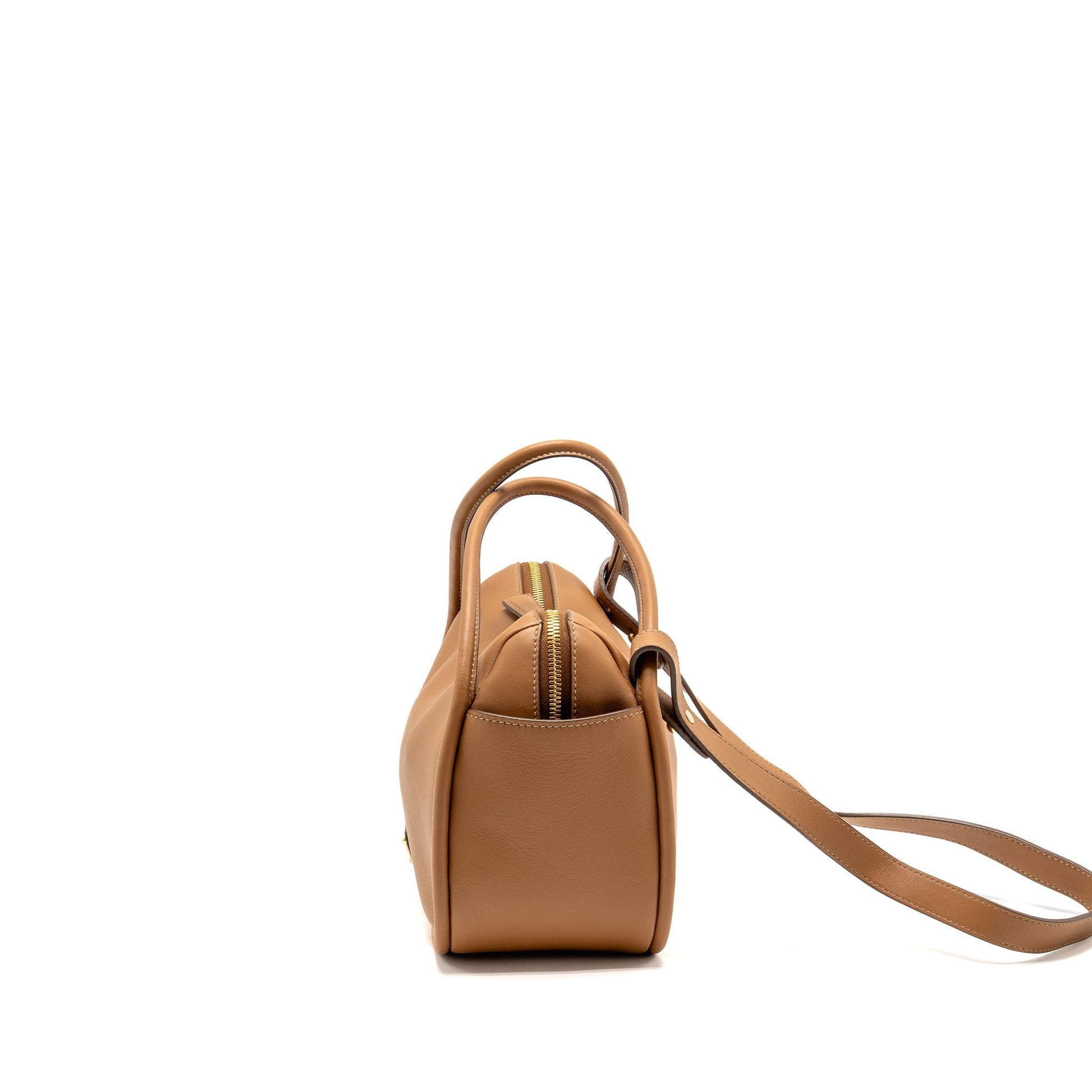 Prada Darling Handbag Calfskin Caramel