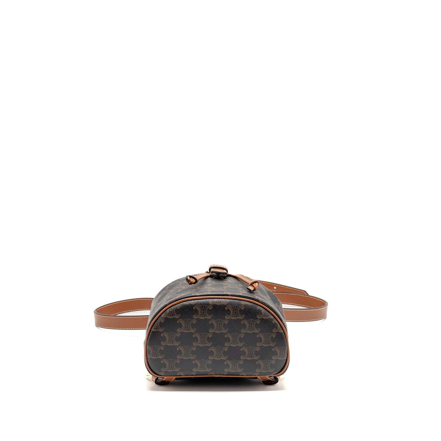 Celine Mini Backpack Folco Triomphe Canvas/Calfskin Tan