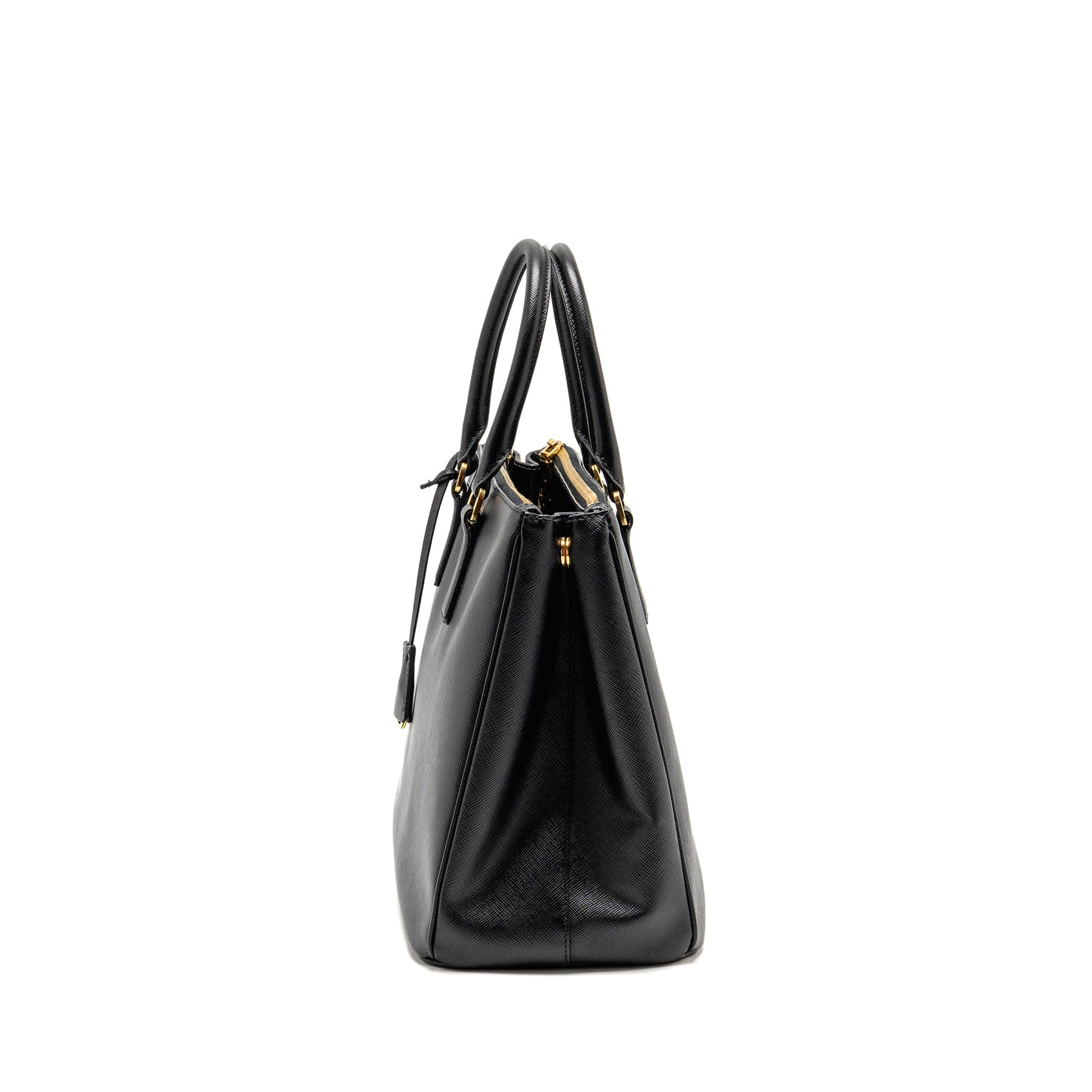 Prada Large Saffiano Tote Purse Leather Black