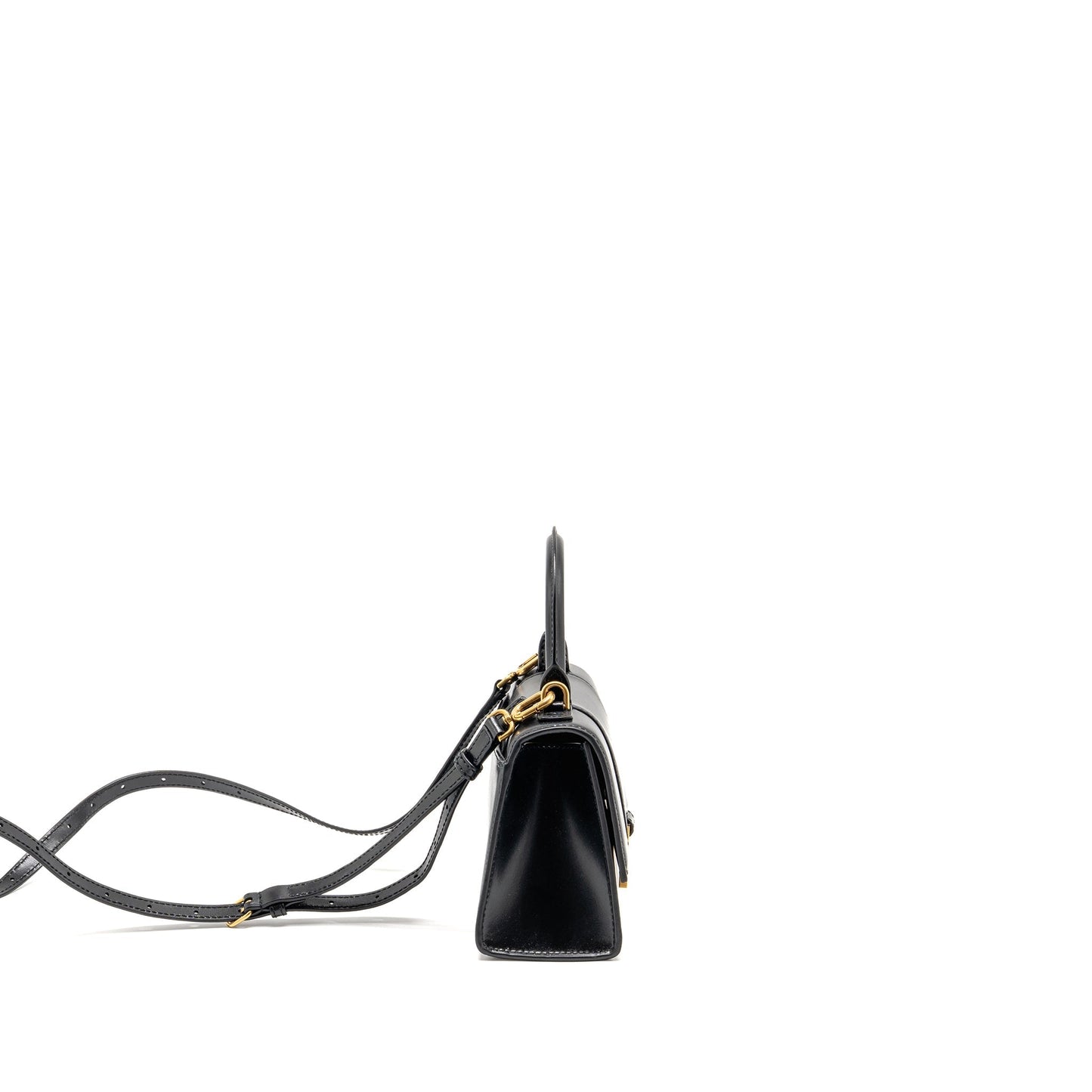 Balenciaga Hourglass Purse Calfskin Black