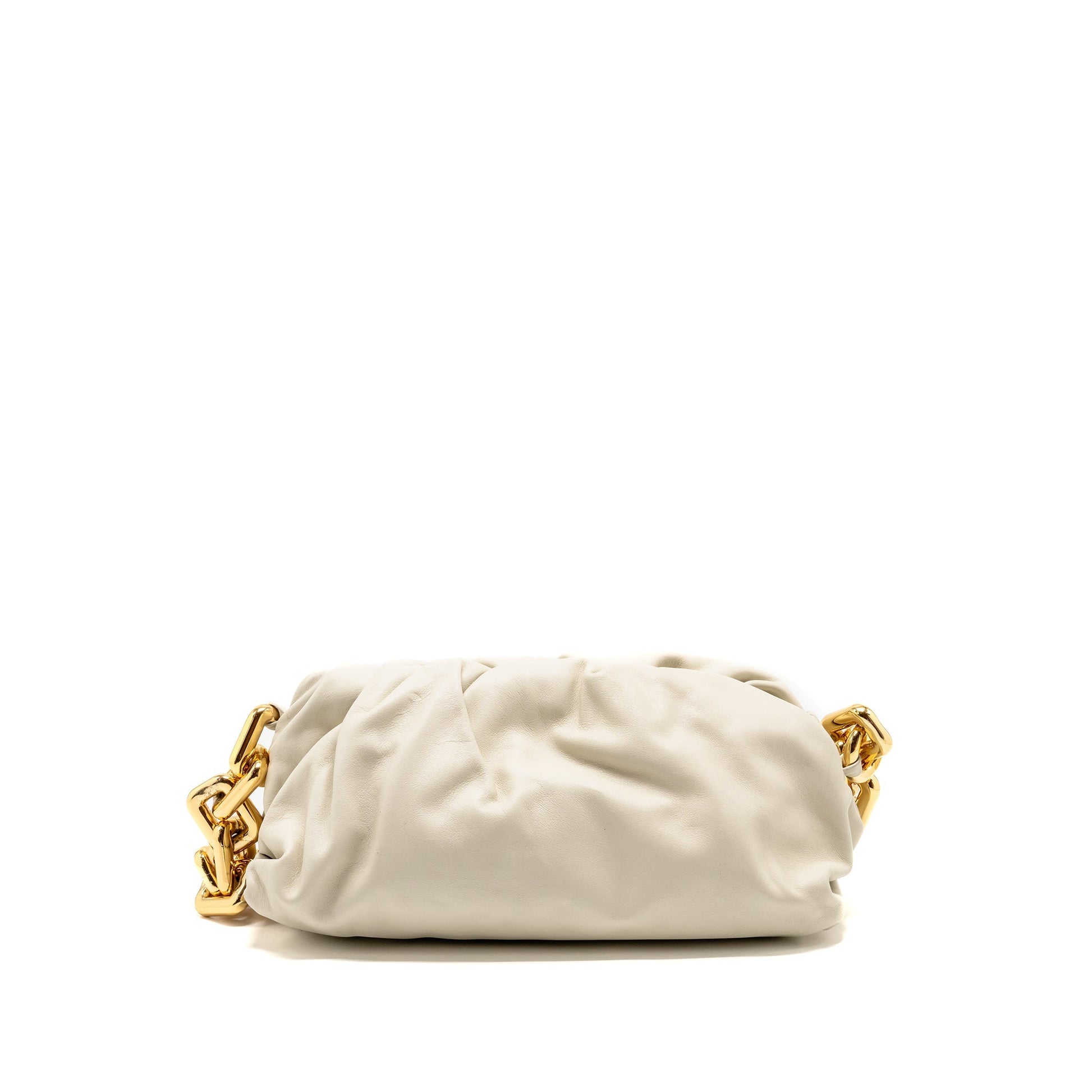 Bottega Veneta Chain Pouch Purse calfskin white
