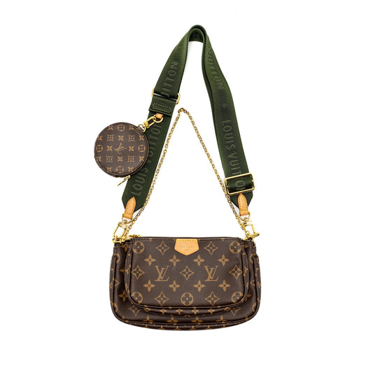 Louis Vuitton Multi Pochette Accessories Monogram Canvas Khaki GHW