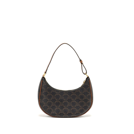 Luxury CELINE Ava Bag Triomphe canvas / Calfskin tan GHW