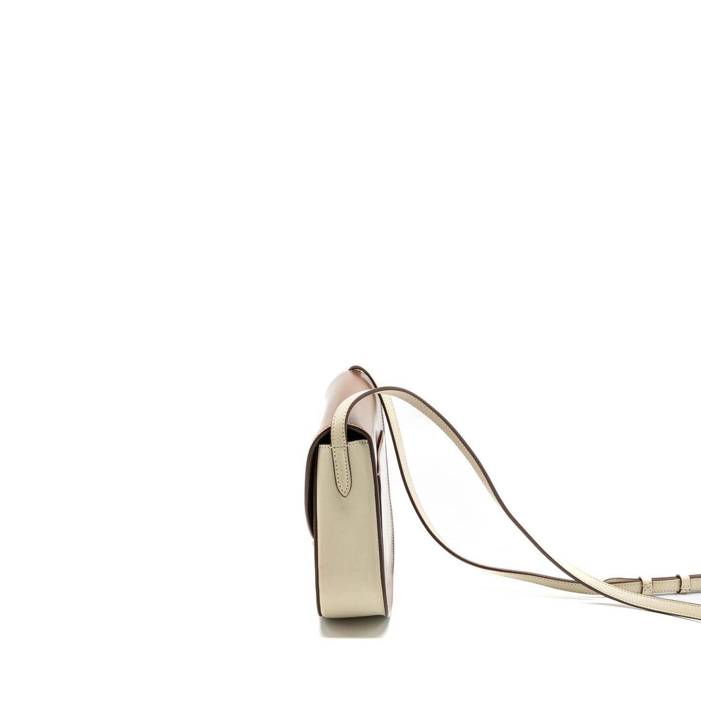 Luxury CELINE troutteur crossbody bag leather caramel / cream