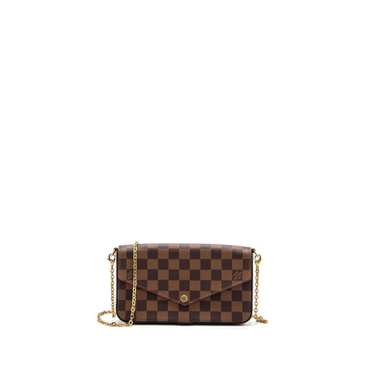 Louis Vuitton Felicie Pochette Damier Ebène Canvas GHW