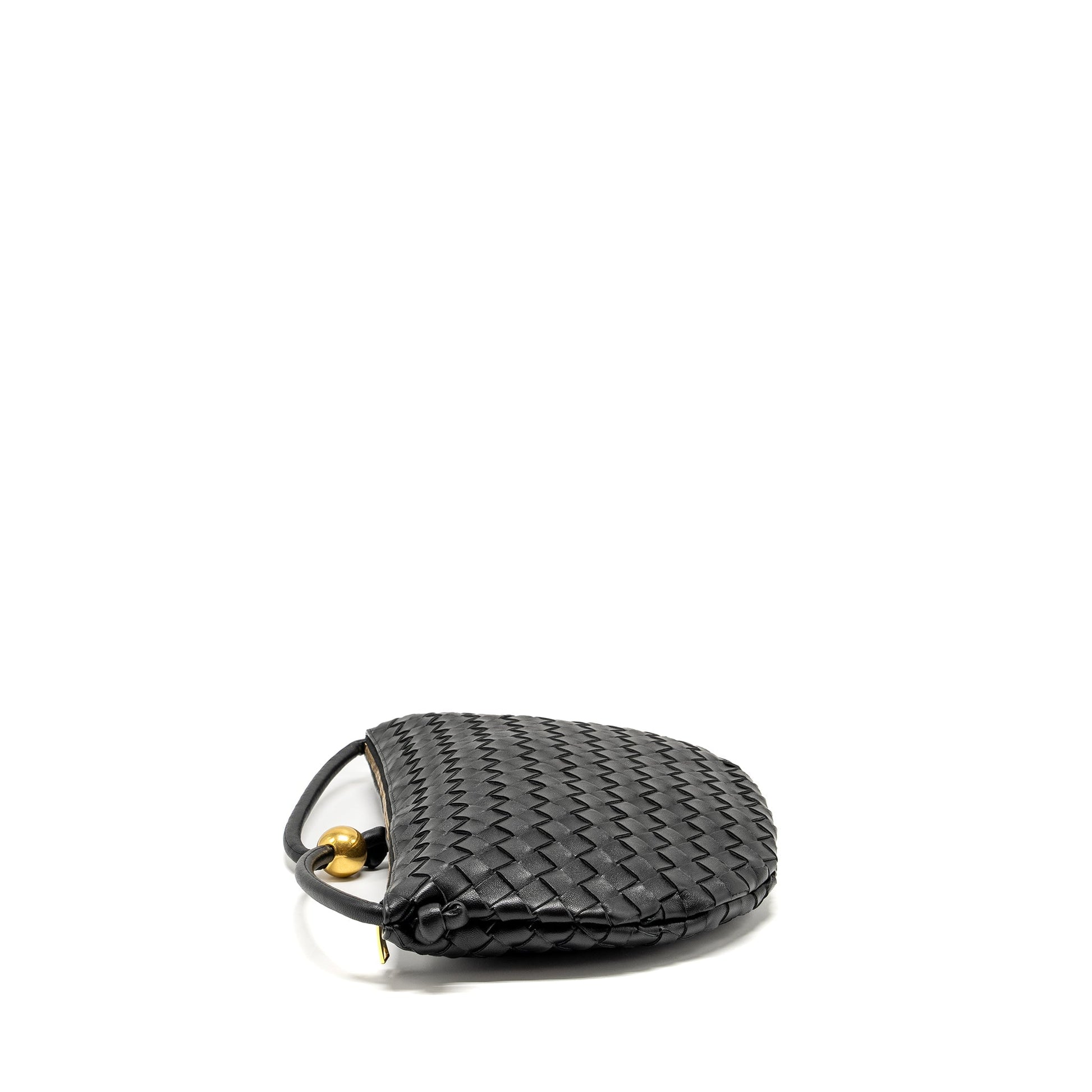 Bottega Veneta Medium Turn Pouch Lambskin Black