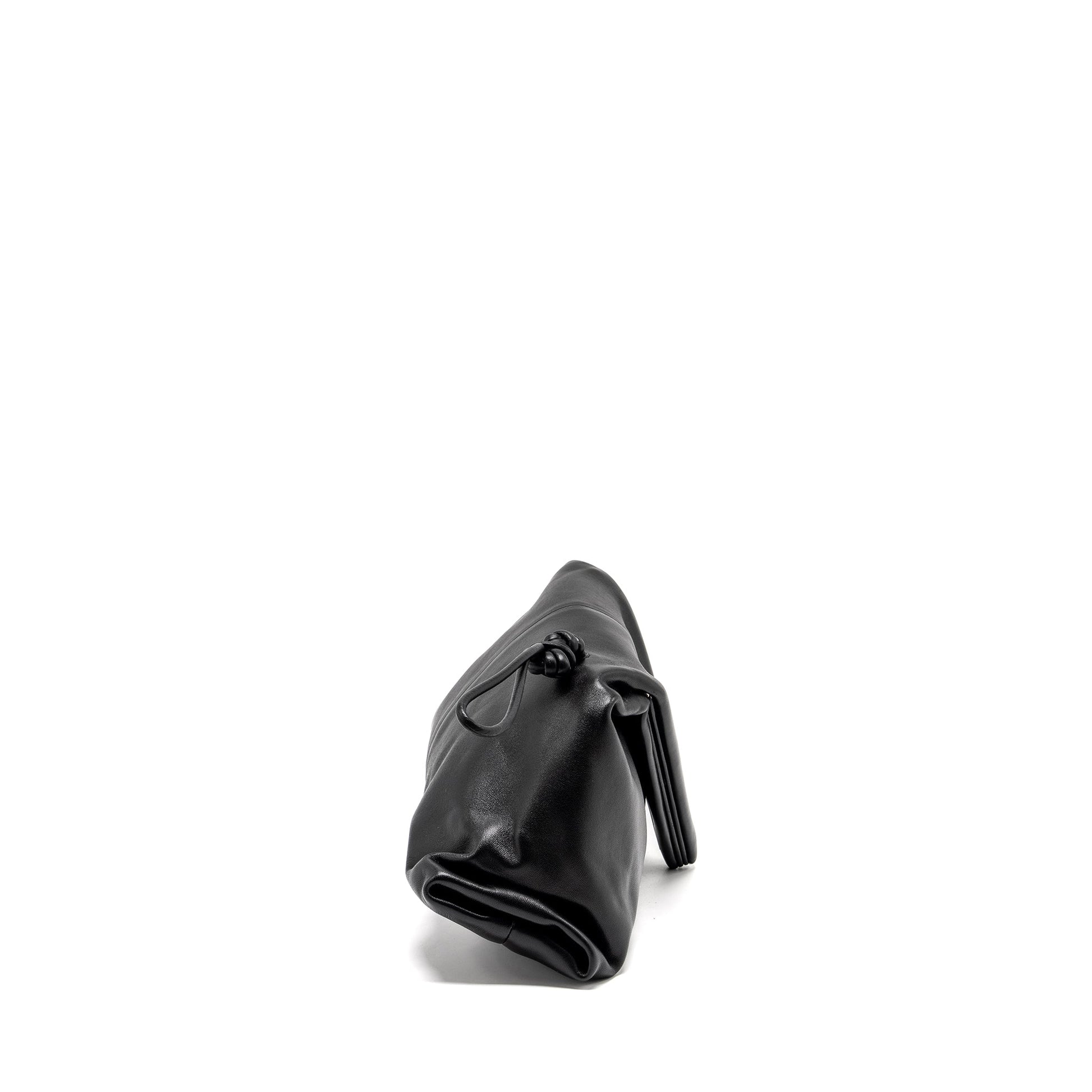 Bottega Veneta Trine Envelop Clutch Leather Black