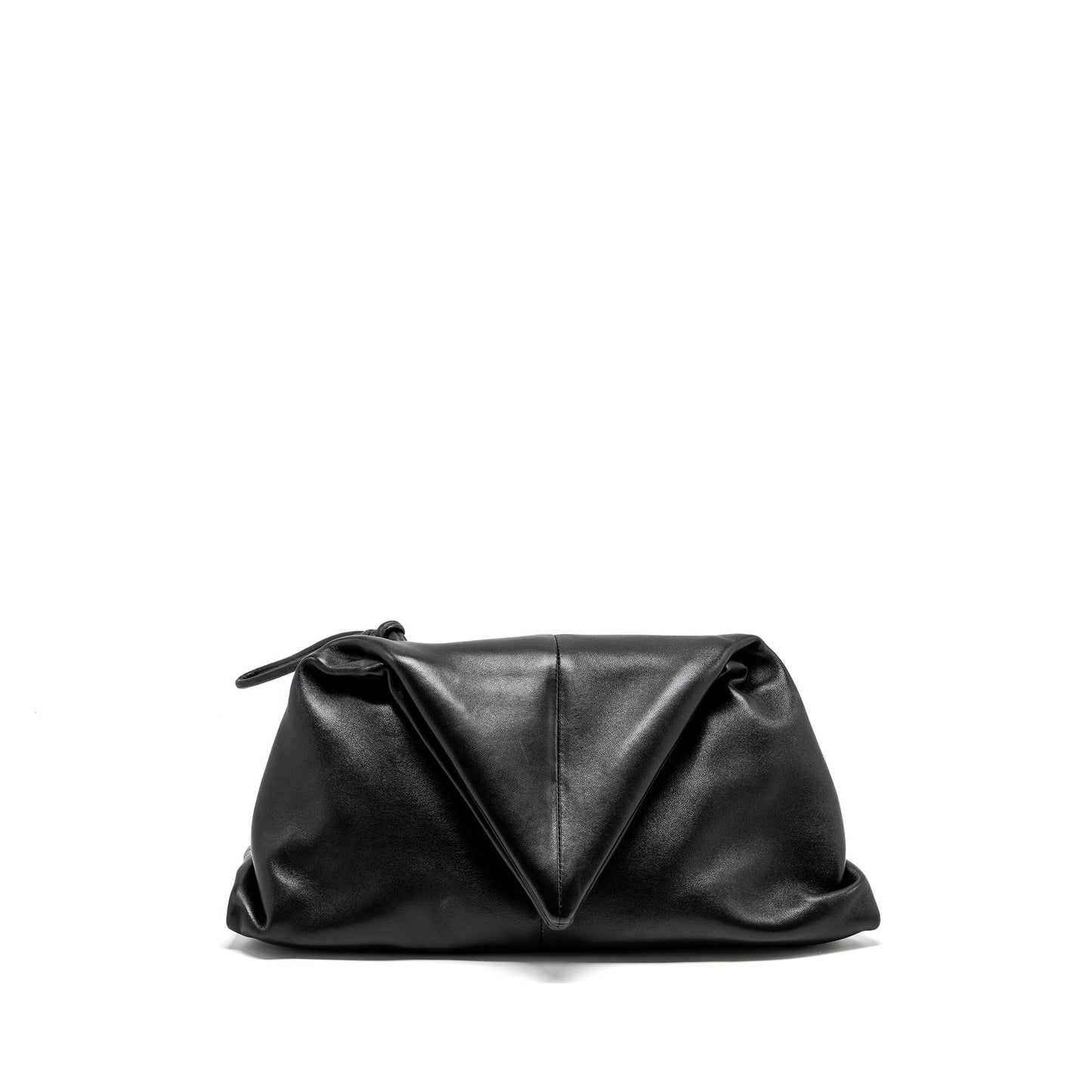 Bottega Veneta Trine Envelop Clutch Leather Black
