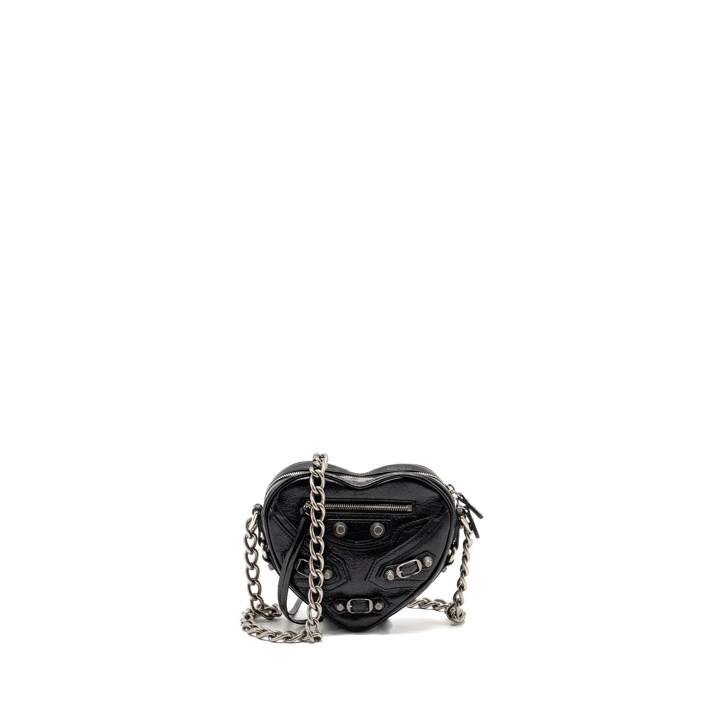 Balenciaga Le Cagole Heart Mini Purse Lambskin Black