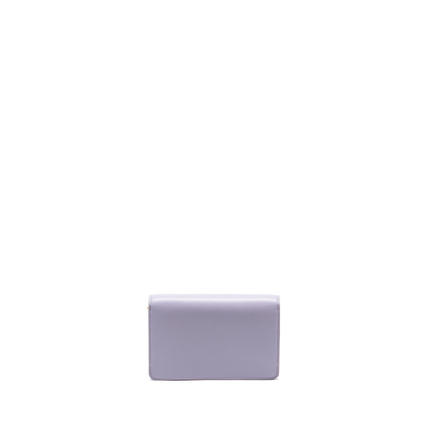 Luxury CELINE Triomphe Wallet on Chain Margo Shiny Calfskin Light Lavender