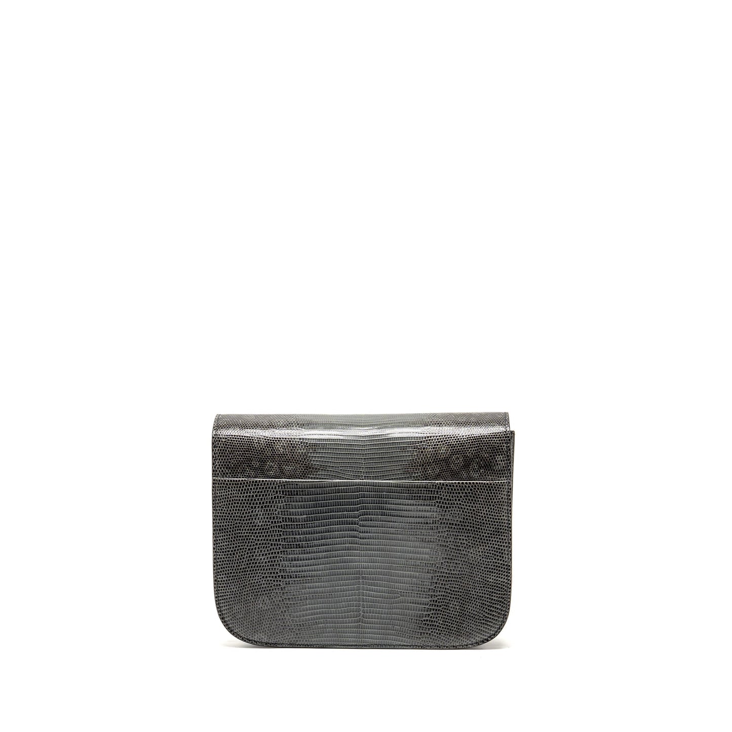 Luxury CELINE Medium Classic Box Bag Lizard Grey GHW