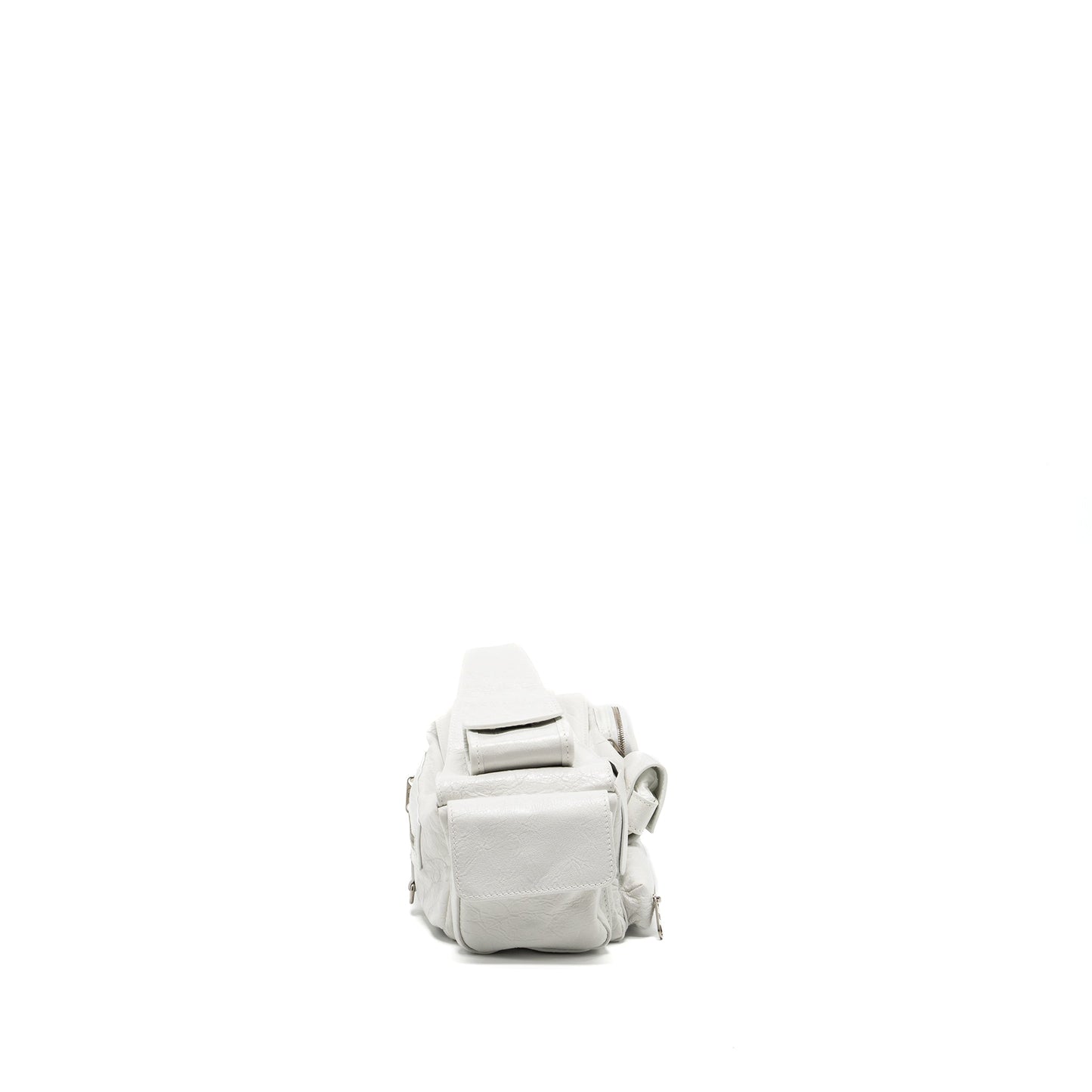 Balenciaga Superbusy Sling Purse Calfskin Optic White