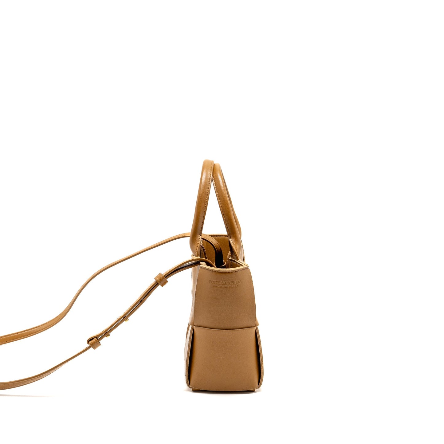 Bottega Veneta Mini Arco Tote Lambskin Camel