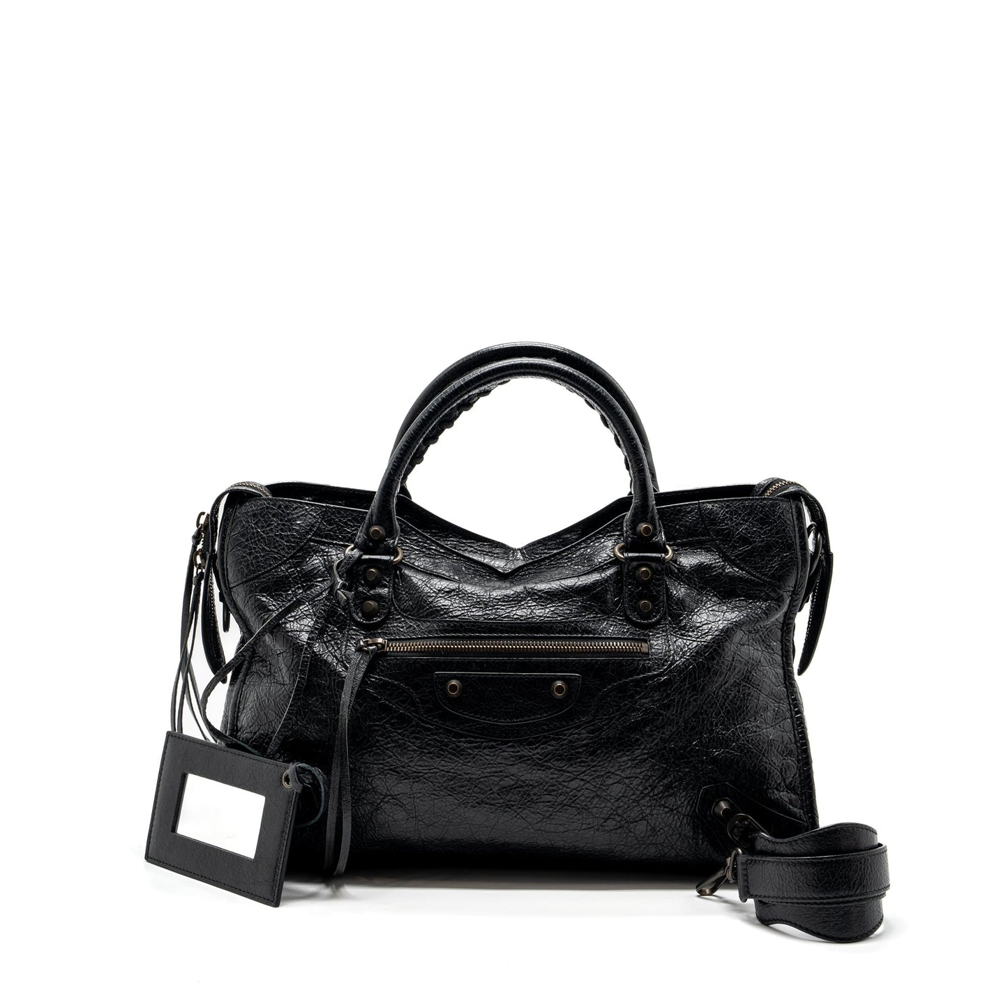 Balenciaga City Purse Calfskin Black Ruthenium Hardware