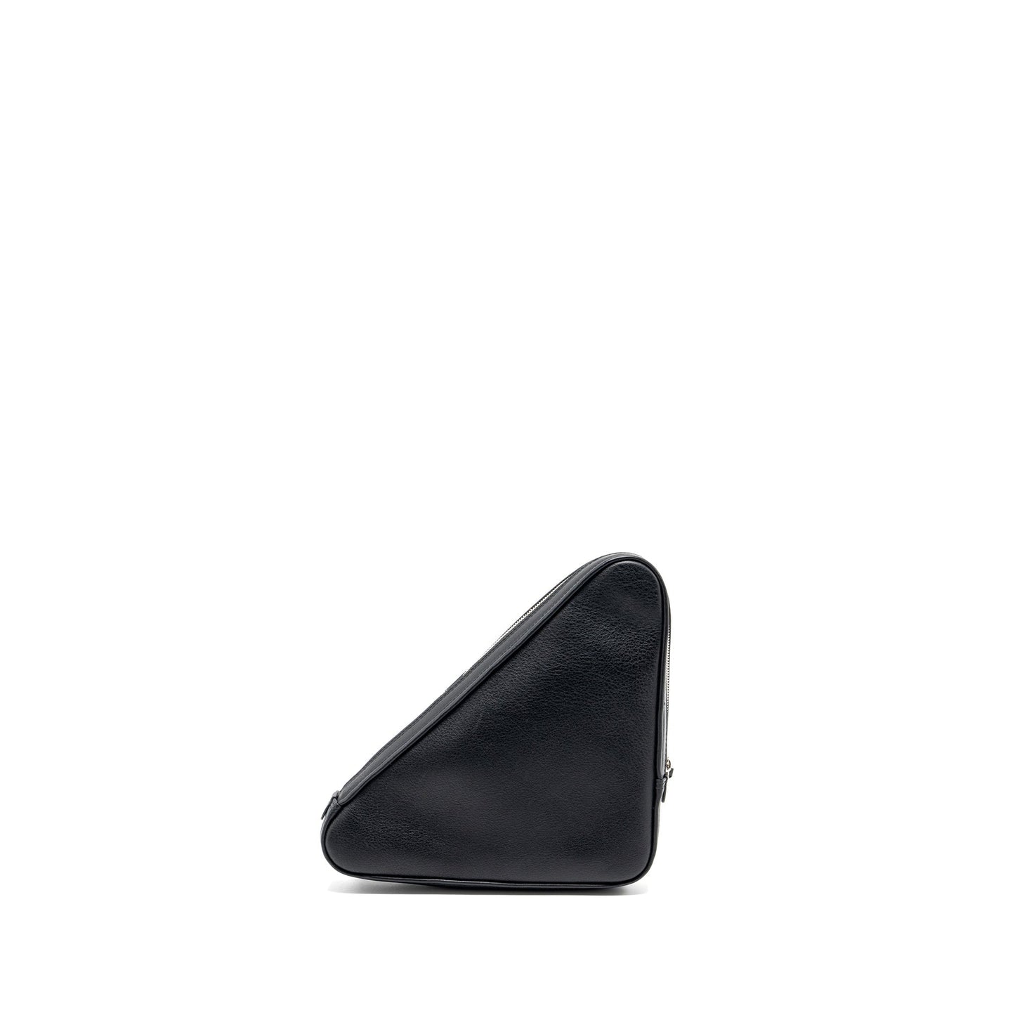 Balenciaga triangle zip clutch calfskin black