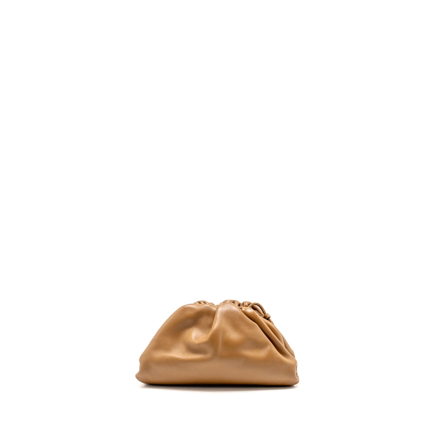 Bottega Veneta Mini The Pouch Smooth Calfskin Dark Beige